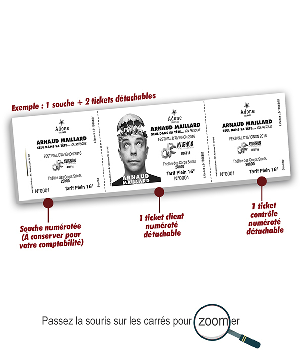 tickets numérotés billetterie festival