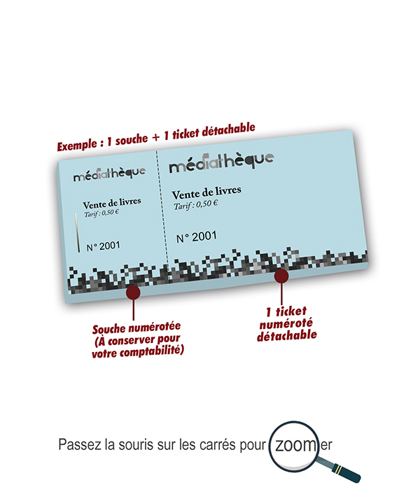 carnets à souche numérotés personnalisés media