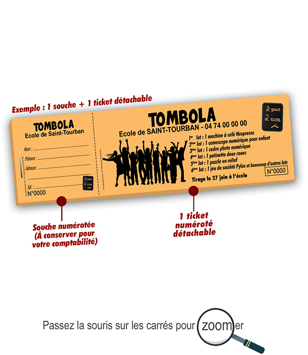 tickets pour tombola des écoles pas cher st tourban