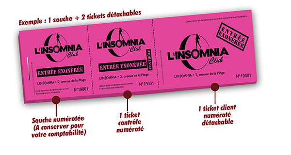 imprimer billets d'entrée discotheque