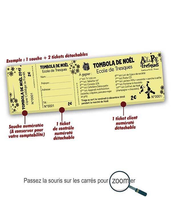 imprimer carnet de tombola pas cher Tresques