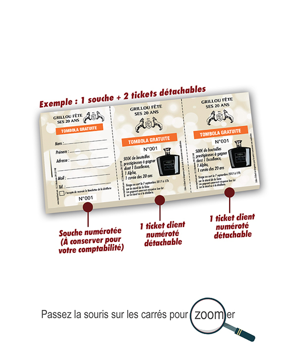 imprimer carnets de ticket sde tombola pas cher Guillon