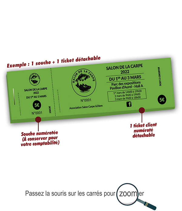 imprimer pas cher billetterie entrée exposition carpes