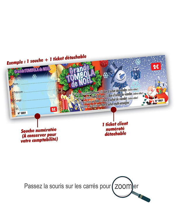 imprimer ticket tombola de noêl