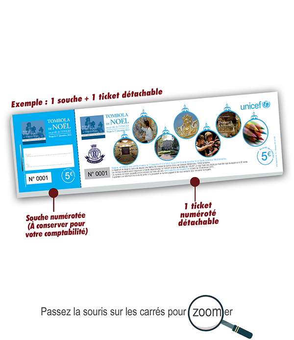 Copie de imprimer ticket tombola pas cher associations Unicef