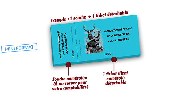 imprimer tickets association de chasse