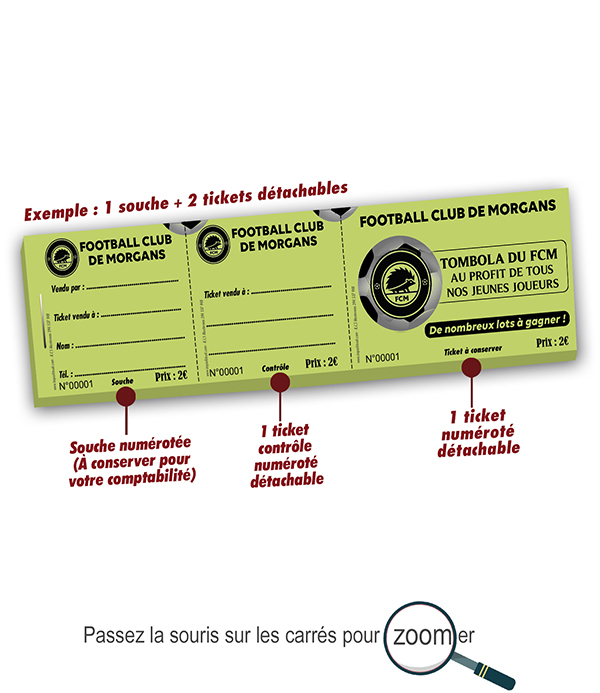 Copie de carnet ticket à souche FCM