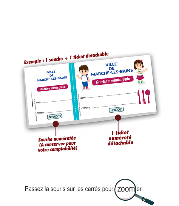 photo de ticket cantine école