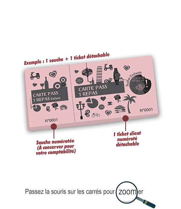 photo ticket repas numéroté