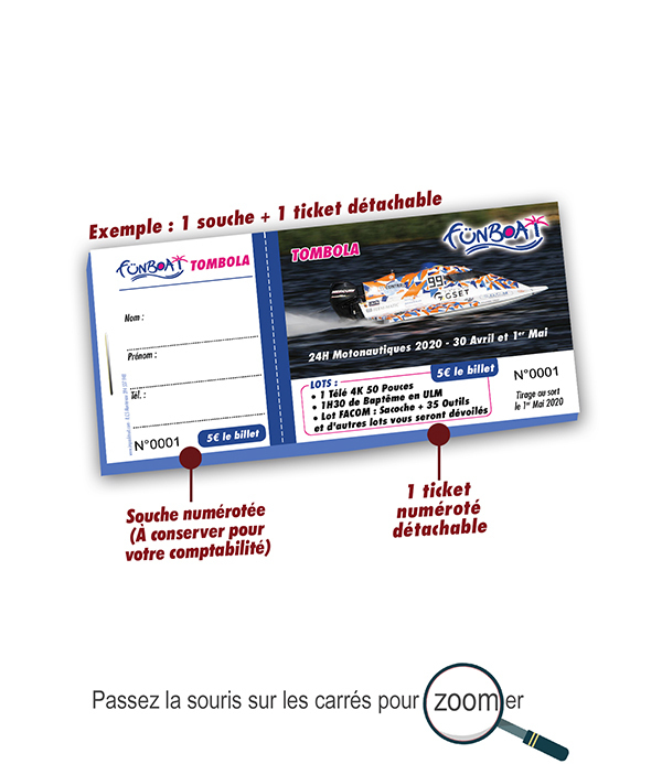 ticket bateau personnalisé