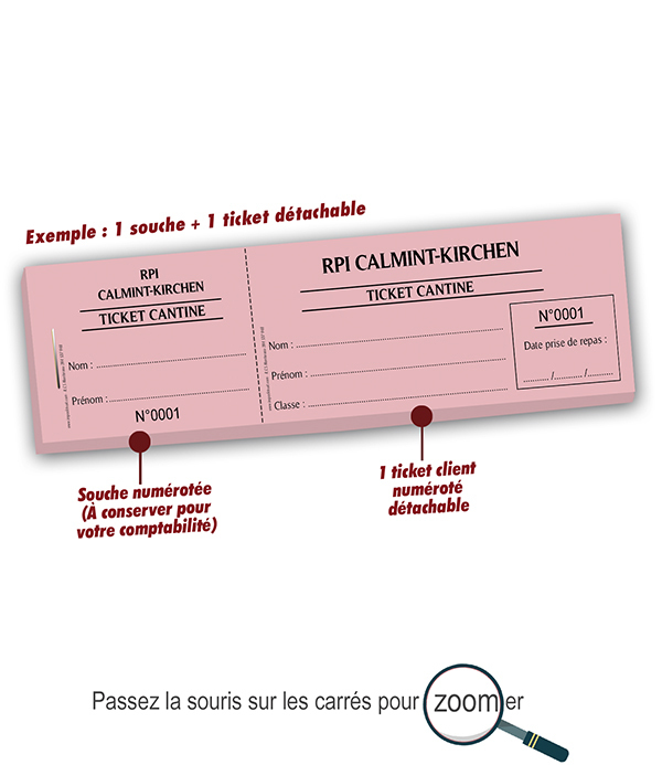 Ticket cantine scolaire Kirchen