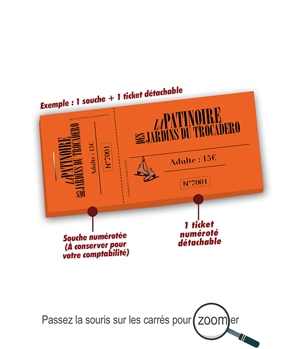 Ticket d'entrée patinoire