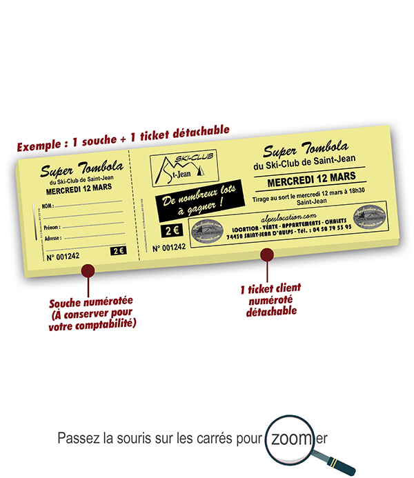 Ticket de tombola montagne