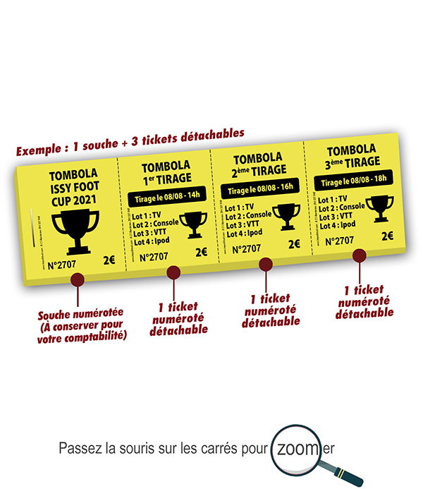 Copie de Ticket de tombola pas cher issy Foot