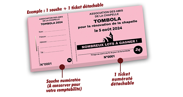 ticket tombola sauvegarde patrimoine