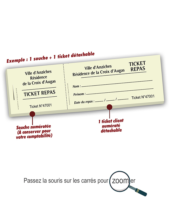 Ticket repas résidence Montcalm