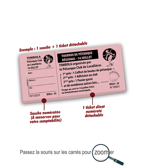 Copie de Ticket tombola amicale pétanque