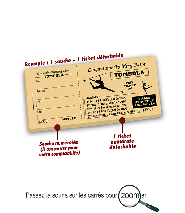 ticket tombola association danse