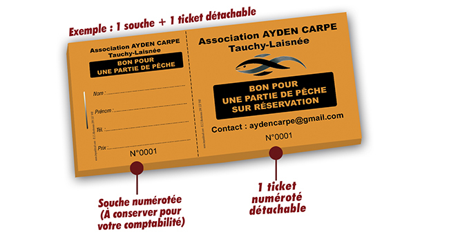 Ticket partie de pêche