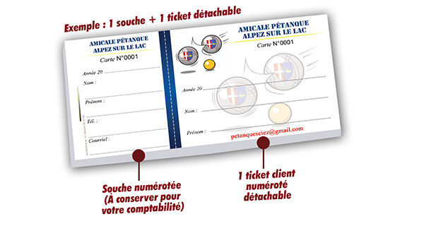 ticket tombola amicale pétanque