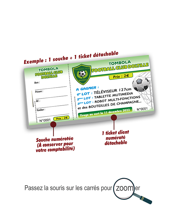 Ticket tombola football club