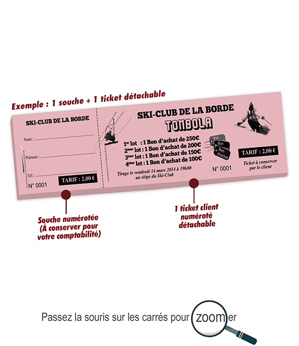 ticket tombola ski