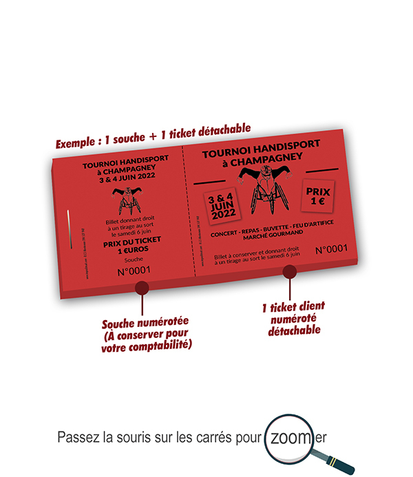 Ticket tombola sport handicap