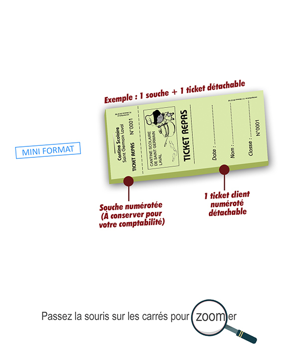 Copie de tickets cantine scolaire