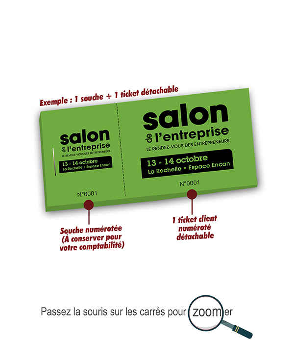 tickets d'entrée petit prix salon de l'entreprise Rochelle
