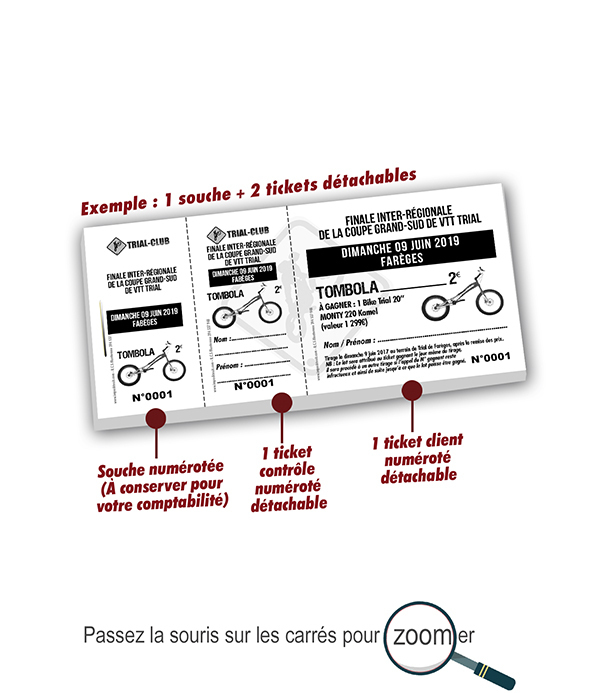 Copie de tickets tombola personnalisables Fareges