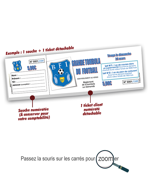 tombola ticket football
