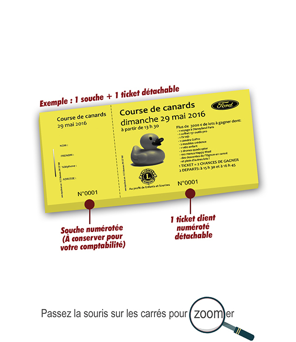 tickets kermesse course de canards