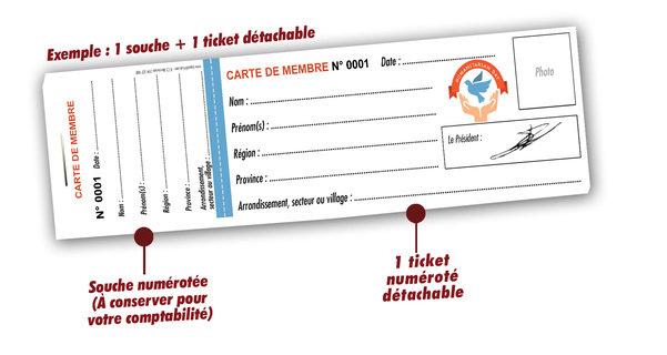 cartes de membre papiers recyclés