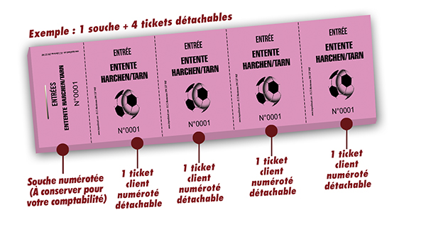 Creation ticket d'entrée football