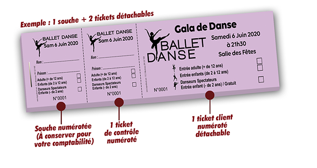 créer mon ticket spectacle