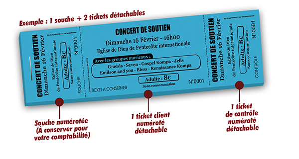 exemple billets de concerts à imprimer concert de soutien