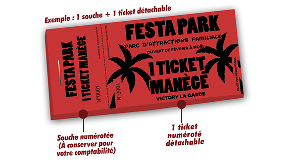 exemple de billet manège parc attractions