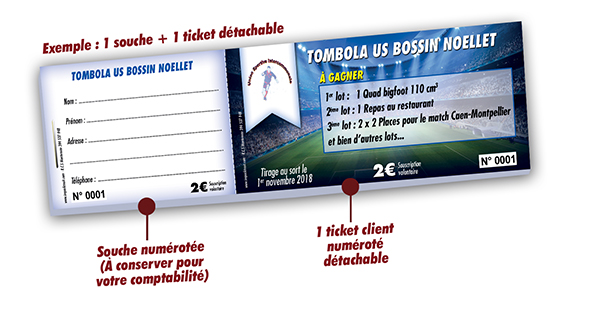 exemple ticket tombola football