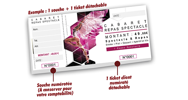 faire imprimer ticket repas spectacle petit prix