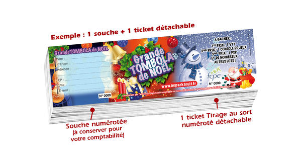 Tickets tombola à imprimer FCPE