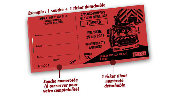 tombola pompiers impression pas cher Freyming