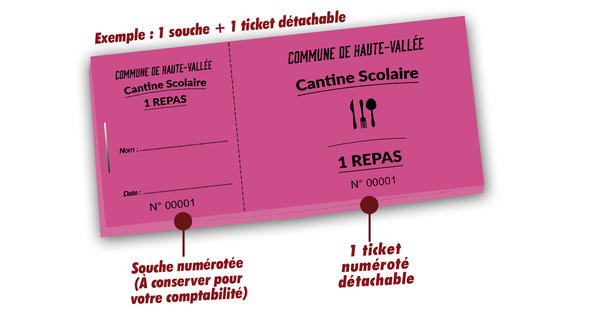 imprimer des tickets de cantine Haute Vallée