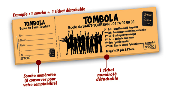 tickets pour tombola des écoles pas cher st tourban