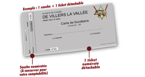 impression carte de chasse Villiers la vallée