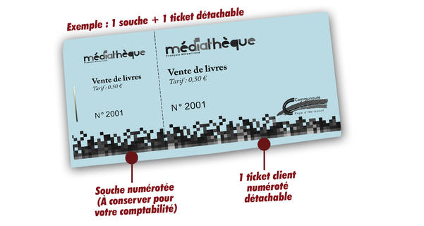 carnets à souche numérotés personnalisés media