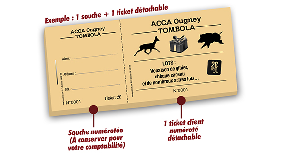 impression tickets de tombola ACCA Ougney