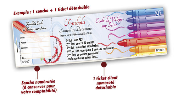 Impression Billet de Tombola