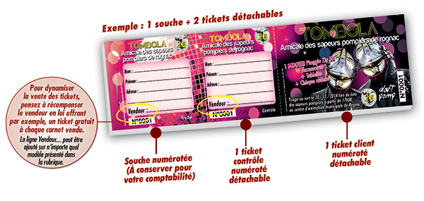 imprimer tickets de tombola pas cher pompiers rognac