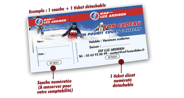 imprimer billeterie personnalisée papier recyclé ski