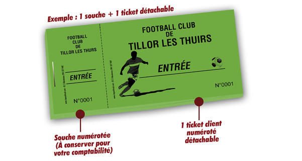 imprimer billets d'entrée football Tillor